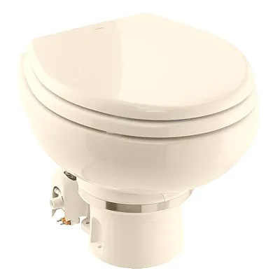 Dometic MasterFlush 7160 Bone Electric Macerating Toilet w/Orbit Base - Raw Wate