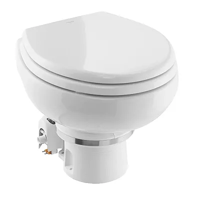 Dometic MasterFlush 7120 White Electric Macerating Toilet w/Orbit Base - Freshwa