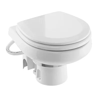 Dometic MasterFlush 7260 White Electric Macerating Toilet w/Orbit Base - Raw Wat