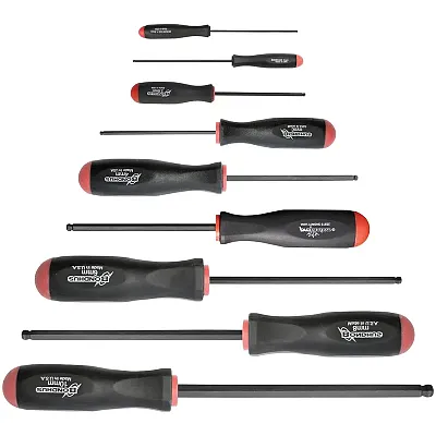 Bondhus Balldriver Metric Hex Ball End Screwdrivers 1.5Mm To 10Mm (9 Piece)
