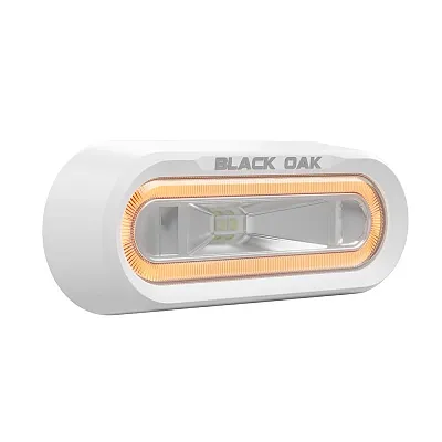 Black Oak Low Pro&trade; Off Road Spreader Light - Bracket Mount - White Housing