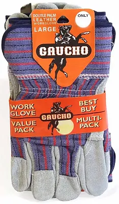 3 Pack Split Leather Gloves** 3Pair=1 1073Lthr