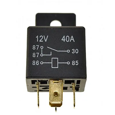 Regitar USA Relay w/Tab f/Most Engines: 30AMP, 5 Terminal, Single Pole/Double Th