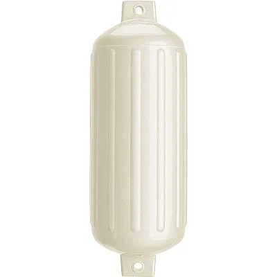 Polyform G-6 Twin Eye Fender 11&quot; x 30&quot; - Metallic White
