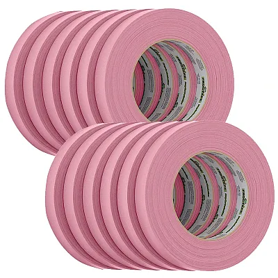 FrogTape CP 325 Medium-High Adhesion Masking Tape - 18MM x 55M x 12-Pack - Pink 