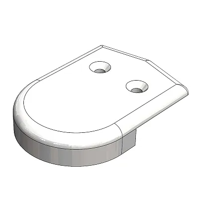 TACO 2&quot; Rub Rail End Cap - White