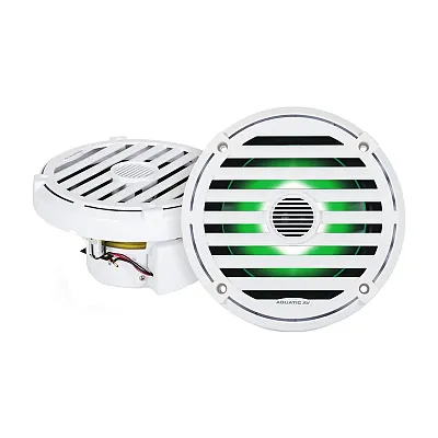 Aquatic AV ELITE 6.5" RGB Speakers - White - Pair