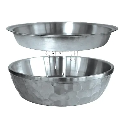 Toadfish Seafood Bowl - 12&quot; - Stainless Steel - 2 Layer Serving Bowl