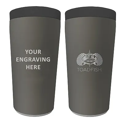 Toadfish Custom Engraved Non-Tipping Can Cooler 2.0 - Graphite (MINIMUM ORDER QU