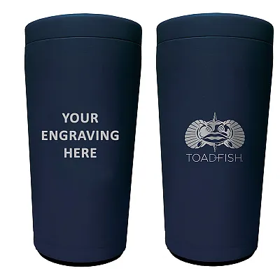 Toadfish Custom Engraved Non-Tipping Can Cooler 2.0 - Navy (MINIMUM ORDER QUANTI