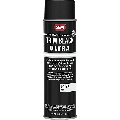 SEM Trim Black Ultra - 20oz Aerosol Can - Satin Finish