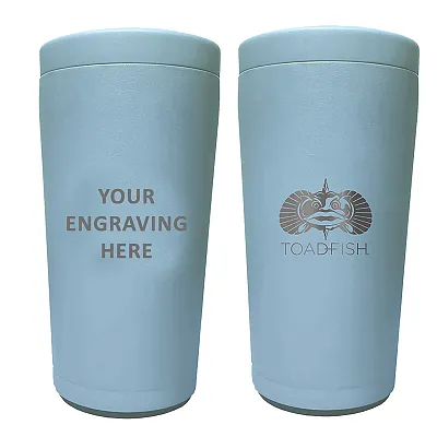 Toadfish Custom Engraved Non-Tipping Can Cooler 2.0 - Light Blue (MINIMUM ORDER 