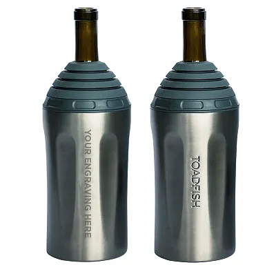 Toadfish Custom Engraved Stainless Steel Wine Chiller - Graphite (MINIMUM ORDER 