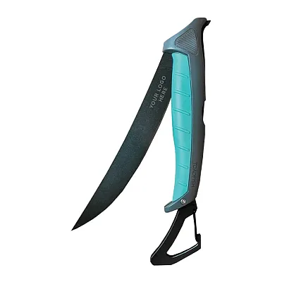 Toadfish Custom Engraved Stowaway Folding Fillet Knife w/Built-In Carabiner - 8.