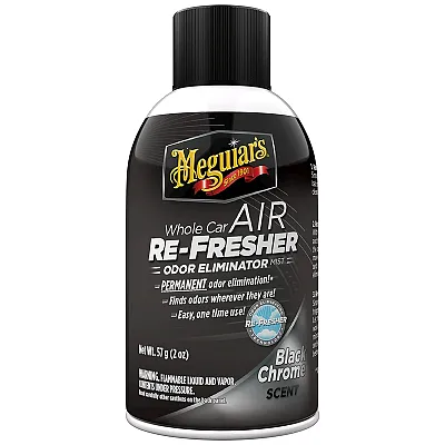 Meguiar's Whole Car Air Refresher Odor Eliminator - Black Chrome Scent