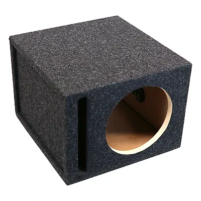 Atrend Single 10" Vented Woofer Enclosure - Charcoal Carpet Covering