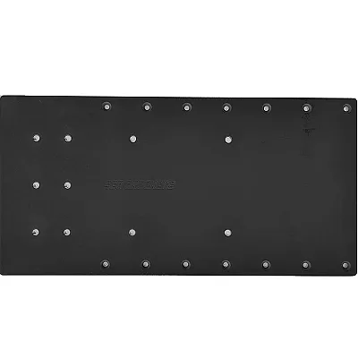 Sea Brackets 20" Straight Trolling Motor Plate f/Minn Kota Quest - Black
