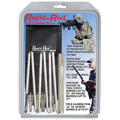 Atsko Rapid Rod 26" Collapsible Gun Cleaning Rod With Nylon Case And 5 Jags