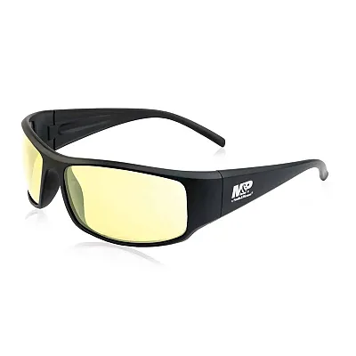 M&P Thunderbolt Full Frame Shooting Glasses - Black Frames/Amber Lenses