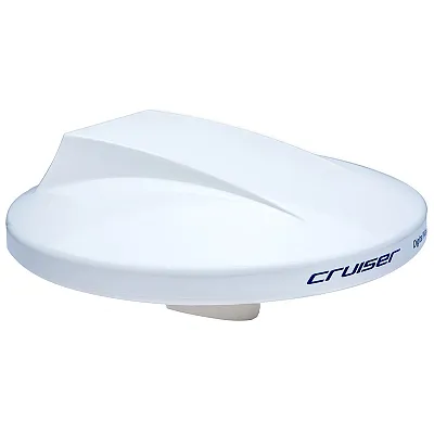 Scout Cruiser 10" White TV Antenna Omnidirectional w/20M, 75 ohms, Cable