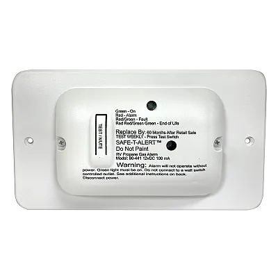 Safe-T-Alert 80 Series White Propane Gas Alarm - 12V