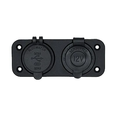 Bluewater Round Dual USB/USB-C Charger