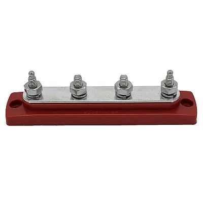 Bluewater Common Stud Busbar 4 Gang - Red