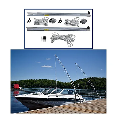 Dock Edge Supreme EZ-Stow Mooring Whips - 10' - 4,000lbs - Up to 21'