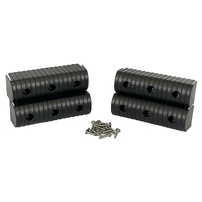 Caliber BunkWrap End Cap 2x6" Black Accessory Kit w/Stainless Steel Hardware *4-