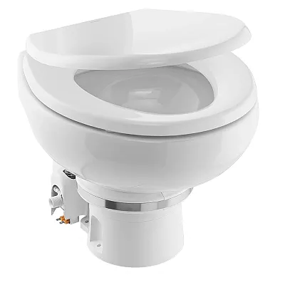 Dometic MasterFlush 7160 White Electric Macerating Toilet w/Orbit Base, Raw Wate