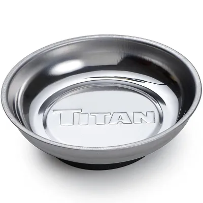 Titan 4-1/4" Round Magnetic Parts Tray