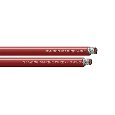 Sea-Dog 6 AWG Red Battery Cable - 50'