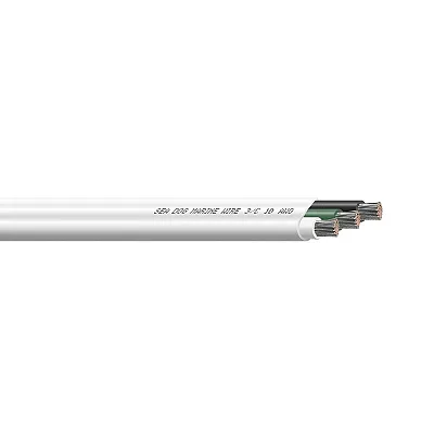 Sea-Dog 10/3 AWG Flat Triplex Wire - White/Green/Black - 500'