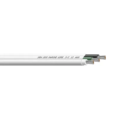 Sea-Dog 12/3 AWG Flat Triplex Wire - White/Green/Black - 750'