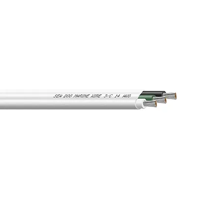 Sea-Dog 14/3 AWG Flat Triplex Wire - White/Green/Black - 500'