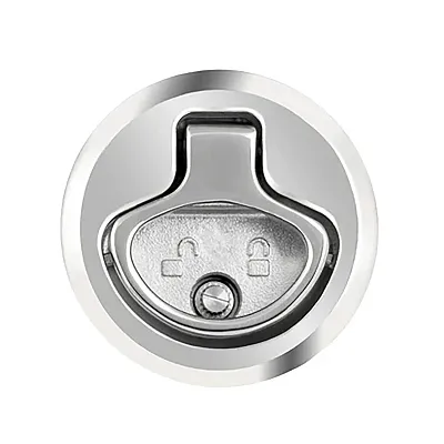 Whitecap 2" Beveled Locking Slam Latch w/Backing Plate
