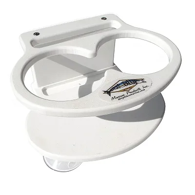 Deep Blue Marine Double Slim Can Drink Holder &amp; Cell Phone - White