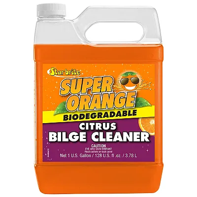 Star brite Super Orange Citrus Bilge Cleaner - Emulsifies Oil, Fuel - 1 Gallon
