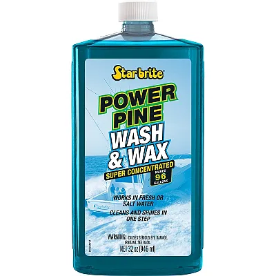 Star brite Power Pine Boat Wash &amp; Wax - Concentrated Marine Grade Formula - 