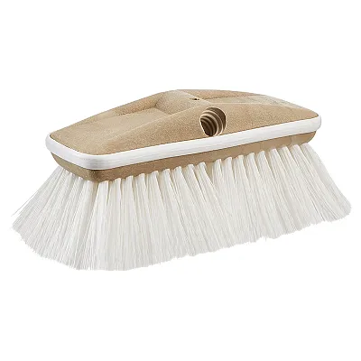 Star brite Deluxe White Stiff Heavy Duty 8" Brush Head w/Bumper - Dual Connectio