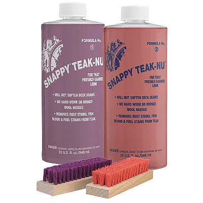 Snappy Teak-Nu Kit - 32 oz w/Formula No. 1 - 32 oz, Formula No. 2 - 32 oz, &amp;