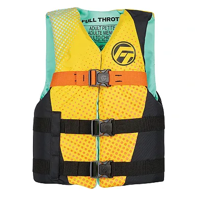 Full Throttle Teen Nylon Life Jacket - Yellow/Black