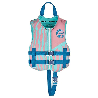 Full Throttle Child Rapid Dry Life Jacket - Pink