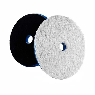 Lake Country HDO Heavy Cutting Microfiber Pad 6.5" - Blue Foam w/White Microfibe