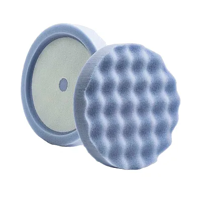 Lake Country Blue Finessing Waffle Pro Recessed Back Foam Pad 8" x 1.5"
