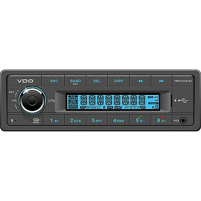 VDO 12V Radio w/FM RDS Tuner MP3/WMA/USB/Bluetooth - Blue Illumination