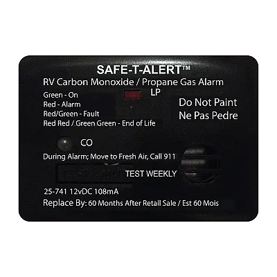 Safe-T-Alert 25 Series Surface Mount Dual Carbon Monoxide/Propane Alarm - 12V Ha