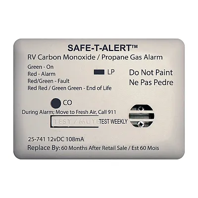 Safe-T-Alert 25 Series Surface Mount Dual Carbon Monoxide/Propane Alarm - 12V Ha