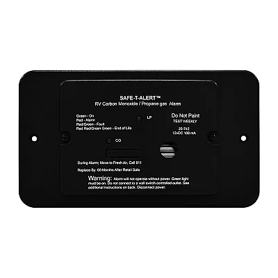 Safe-T-Alert 25 Series Flush Mount Dual Carbon Monoxide/Propane Alarm w/Trim Rin