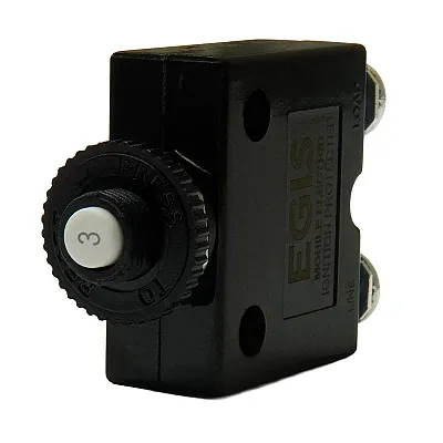 Egis 3A Push Button Panel Mount Circuit Breaker - Screw Terminals